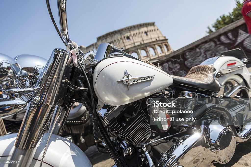 Harley Davidson aniversário em Roma - Foto de stock de Capitais internacionais royalty-free