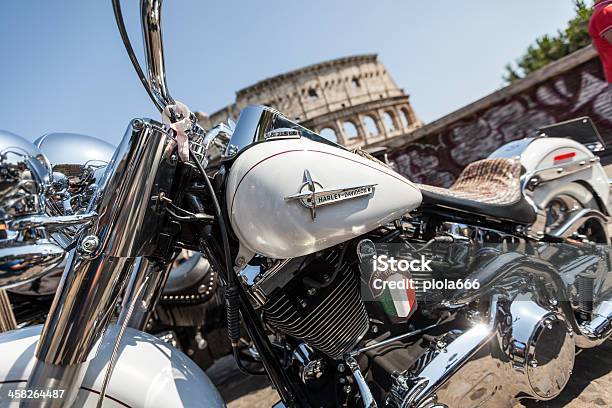 Foto de Harley Davidson Aniversário Em Roma e mais fotos de stock de Capitais internacionais - Capitais internacionais, Cultura Americana, Data Especial