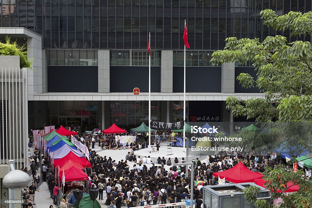 Protesto contra a educação nacional em Hong Kong - Royalty-free 2012 Foto de stock