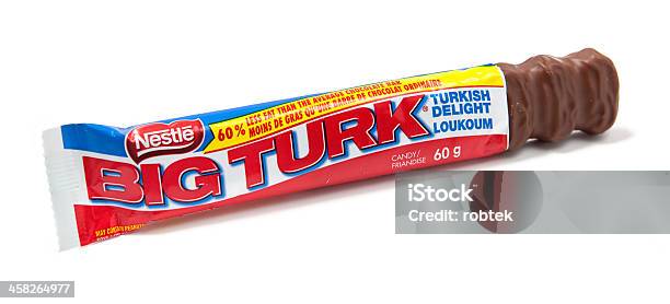Big Turk Turkish Delight Chocolate Candy Bar Unwrapped Stock Photo - Download Image Now