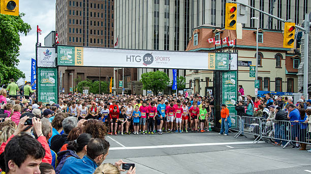 Ottawa Race Weekend 5km Run Start stock photo