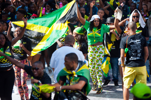 London, UK - August 26, 2012: Performers take part in the first day of Notting Hill Carnival, largest in Europe. Carnival takes place over two days in every August bank holiday.