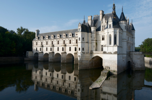 Chenonceau, France - August 19, 2012: castle of Chenonceau, Loire Valley. Known as \