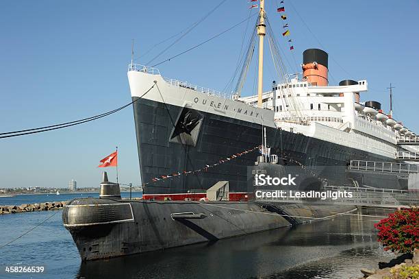 Queen Mary E Lo Scorpion - Fotografie stock e altre immagini di Long Beach - California - Long Beach - California, Queen Mary, Albergo