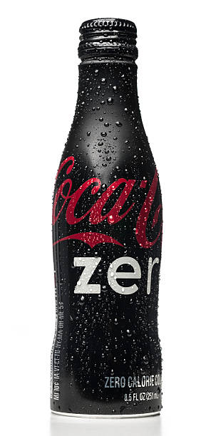 Coca-Cola Zero aluminum bottle with drops Miami, USA - May 24, 2013: Coca-Cola Zero aluminum 8.5 FL OZ bottle with water drops. Coca-Cola Zero brand is owned by The Coca-Cola Company. coke zero photos stock pictures, royalty-free photos & images