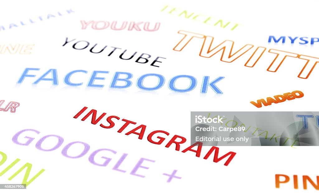 Redes sociais - Royalty-free Google - Nome de marca Foto de stock