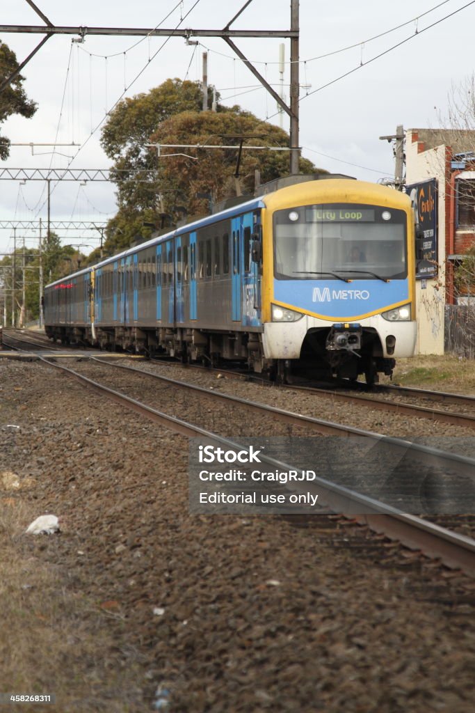 Treno di Melbourne - Foto stock royalty-free di Ambientazione esterna