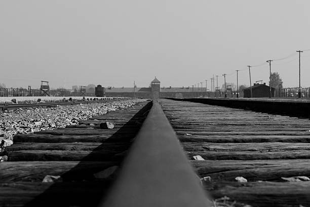 Auschwitz-Birkenau Concentration Camp stock photo