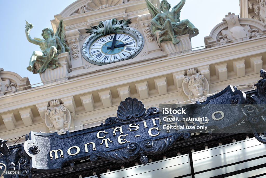 Monte Carlo casino frente de entrada e cobertura - Royalty-free Arquitetura Foto de stock
