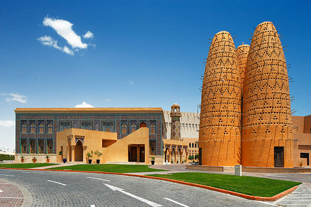katara village in doha, katar - museum of islamic art doha stock-fotos und bilder