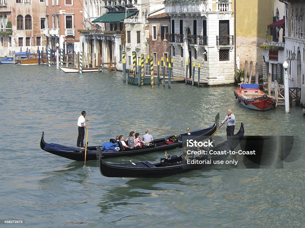 Meeting in den Grand Canal - Lizenzfrei Canale Grande - Venedig Stock-Foto