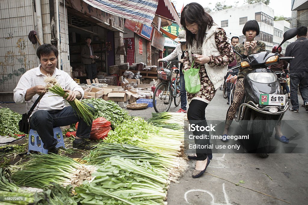 Ar livre mercado chinês - Royalty-free Agricultor Foto de stock