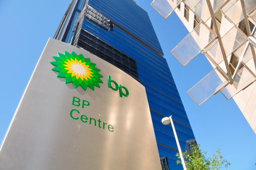 Calgary, Canada - September 21, 2012: BP's Canadian head office in Calgary Alberta. BP is one of the major developers of the Alberta Oilsands, and a global energy company based in the UK.