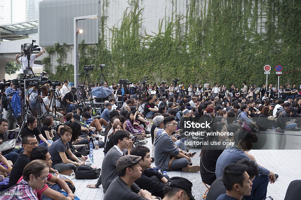 Sin un tipo de licencias protesta en Hong Kong - Foto de stock de 2013 libre de derechos