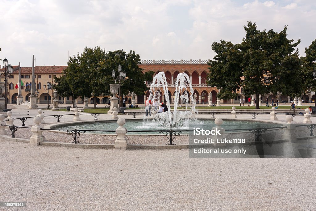 Meadow of the Valley Padua, Italy - September 4, 2012: the people resting on Piazza Prato della Valle, the largest square in Italy. Backgrounds Stock Photo