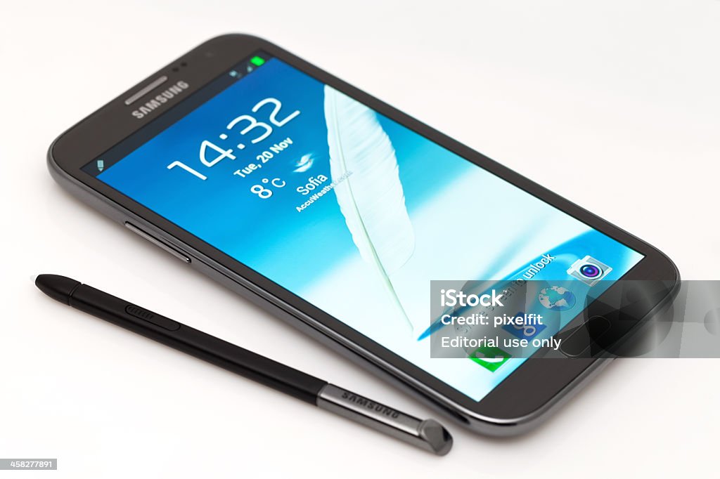 Samsung Galaxy Note 2 - Royalty-free Agenda Eletrónica Foto de stock