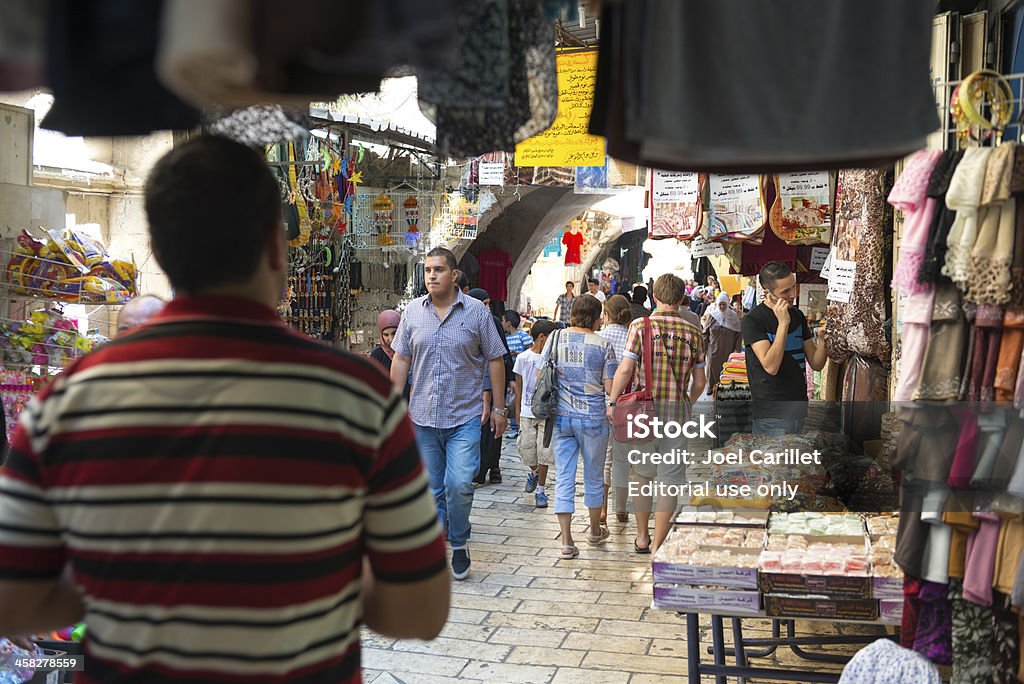 Barrio musulmana de la antigua ciudad de Jerusalén - Foto de stock de Aire libre libre de derechos