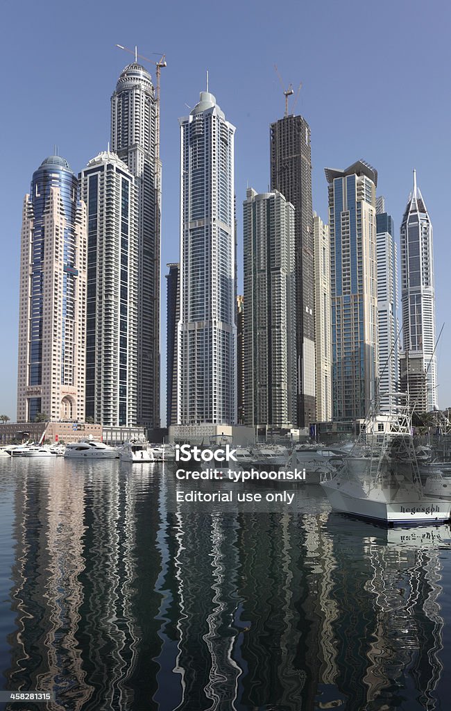 Arranha-céus na Marina de Dubai - Foto de stock de Arquitetura royalty-free