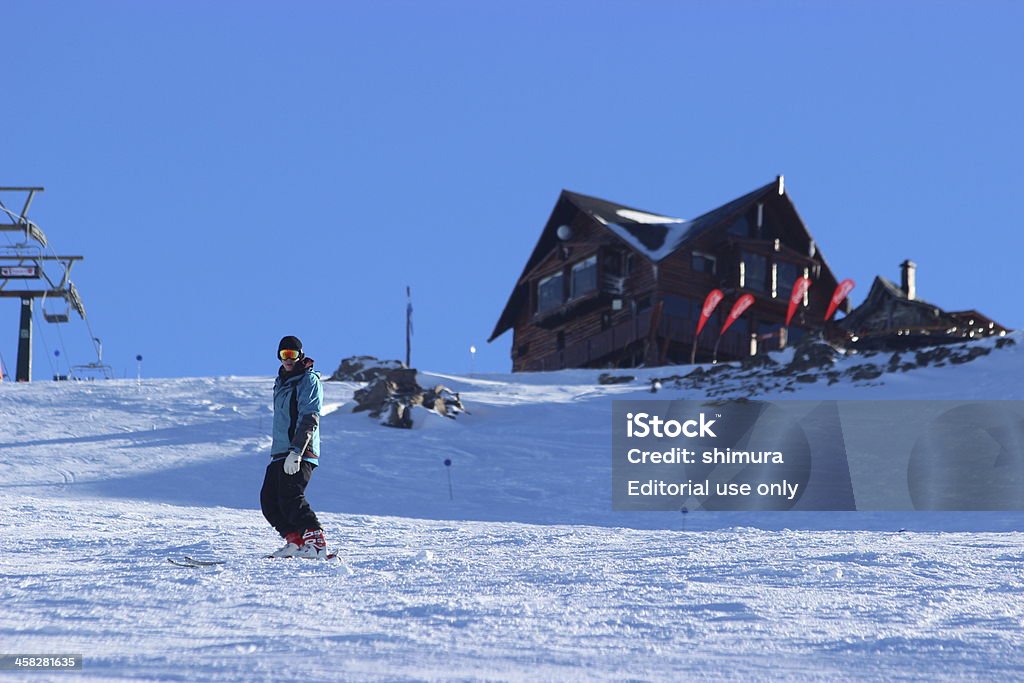 Mann Alpin vor Lynch Refuge-Andes und Patagonia - Lizenzfrei Anden Stock-Foto