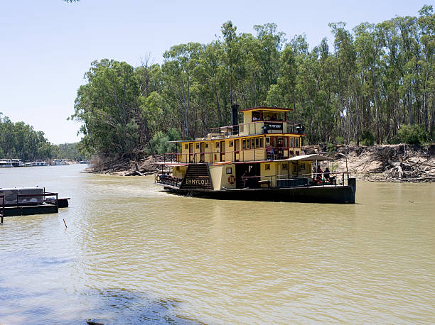 Paddle Steamer on the Murray stock photo