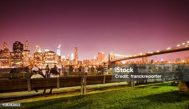 Skyline Di New York E Brooklyn Bridge Di Quarto Di Luglio - Fotografie stock e altre immagini di 4 Luglio