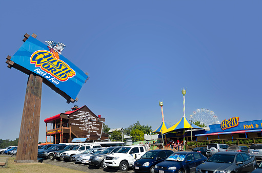 Palmview, Australia - September 8, 2012: Image features Aussie World and Ettamogah Pub Sunshine Coast tourist attraction in Queensland Australia near the Bruce highway.