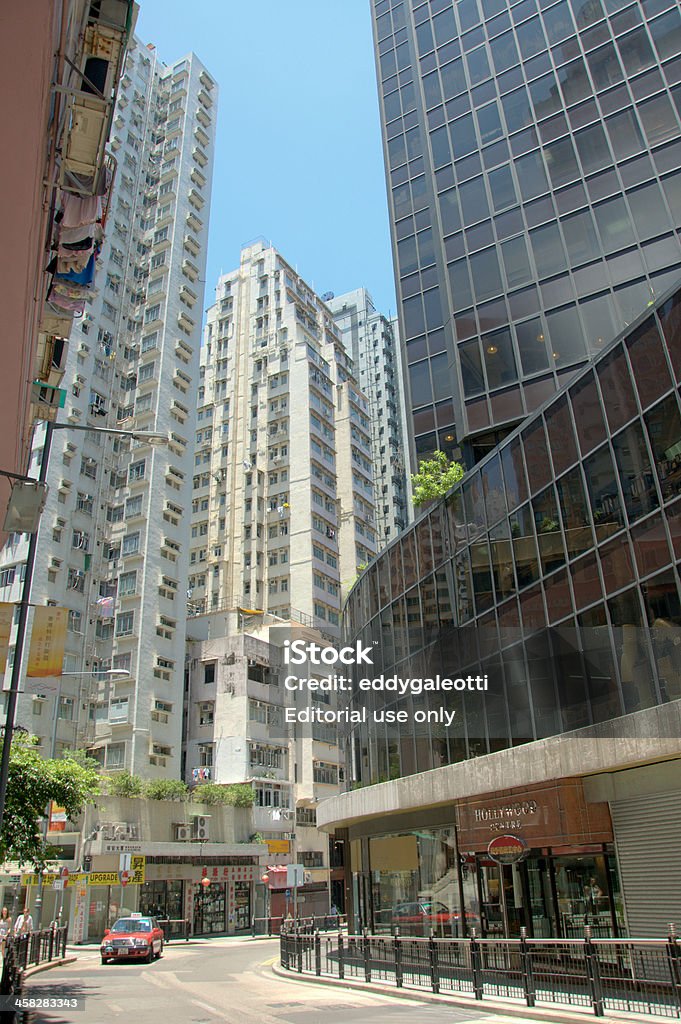 거리 남퐁 Wan Chai, Hong Kong - 로열티 프리 0명 스톡 사진