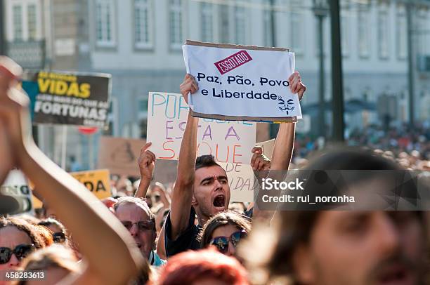 Austeridad Protesta Contra Foto de stock y más banco de imágenes de 2012 - 2012, Activista, Austeridad