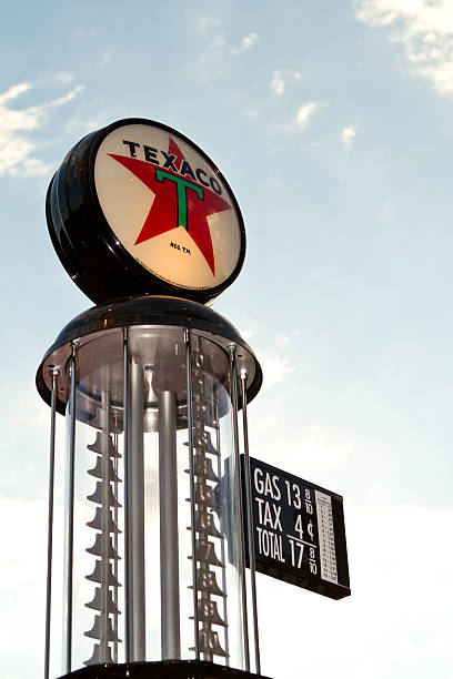 Williams, USA - July 8, 2012: A beautifully restored fuel pump from route 66. The brand on the pump is from TEXACO.