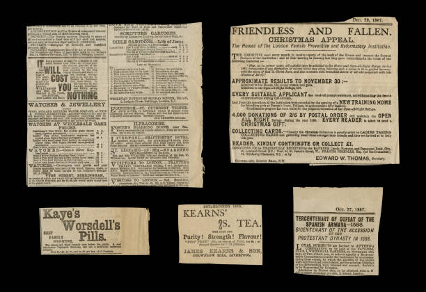 victorian piccolo pubblicità, 1887 - temperance foto e immagini stock