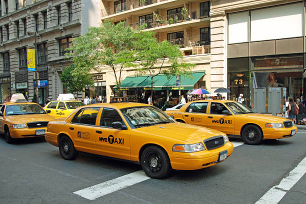 Táxi da cidade de Nova Iorque - fotografia de stock