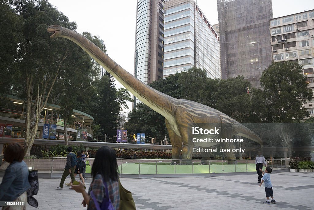 Giant robotergestützte Dinosaurier in Hong Kong - Lizenzfrei Roboter Stock-Foto