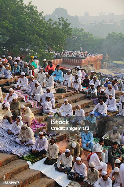 Last Day Of Ramadan At Jama Masjid In Old Delhi Stock Photo - Download Image Now - Adult, Arabic Style, Asia