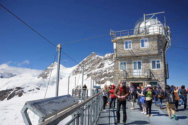 observatório esfinge de jungfrau, suíça - jungfraujoch imagens e fotografias de stock