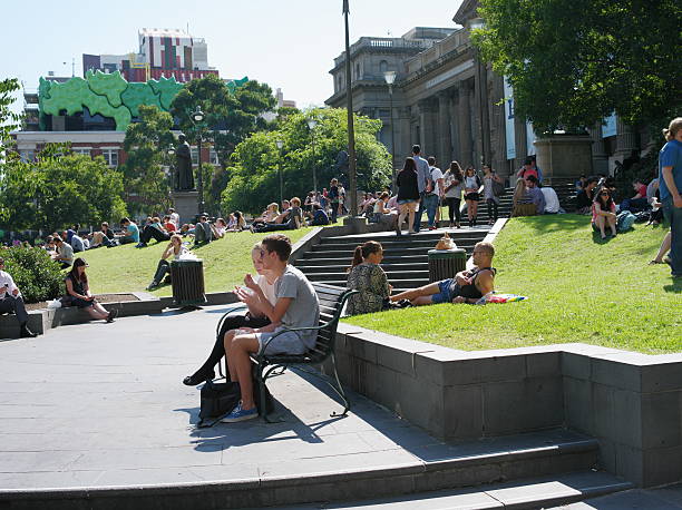 Lunch in the sun stock photo