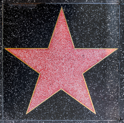 Hollywood, USA - June 26, 2012: empty star on Hollywood Walk of Fame in Hollywood, California. This star is located on Hollywood Blvd. and is one of 2400 celebrity stars.