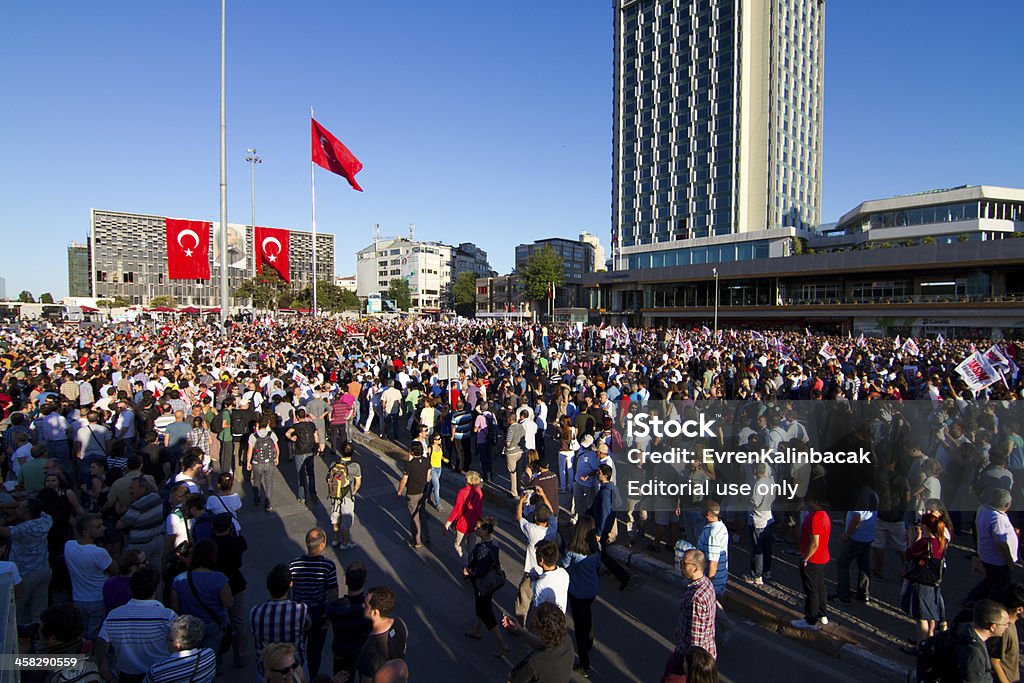 Proteste della Turchia - Foto stock royalty-free di AKP