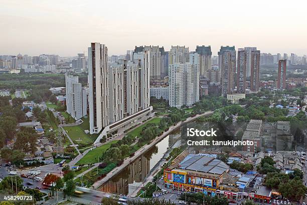 Contemporary Apartments In Beijing Stock Photo - Download Image Now - Aerial View, Apartment, Architecture