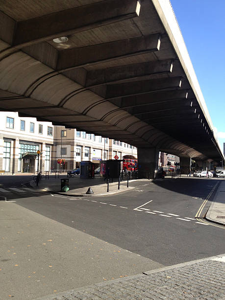 Hammersmith Flyover, London stock photo