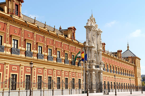 Palace of San Telmo in Seville, Spain stock photo