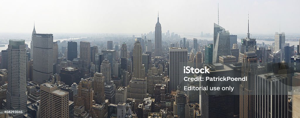Panorama de Manhattan - Foto de stock de Alto - Descrição Geral royalty-free