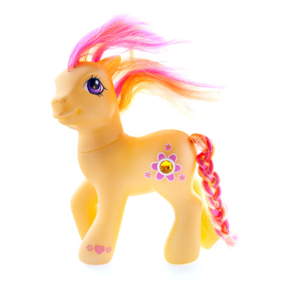 Albuquerque, USA - November 2, 2012: My Little Pony figures are brand of plastic ponies with colorful bodies and manes. They all have an unique symbols, \