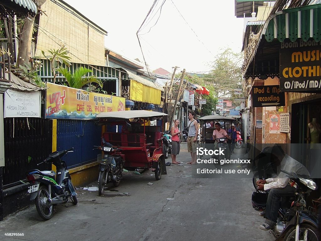 Saccopelista area, Boeung Kak a Phnom Penh Cambogia - Foto stock royalty-free di Ambientazione esterna