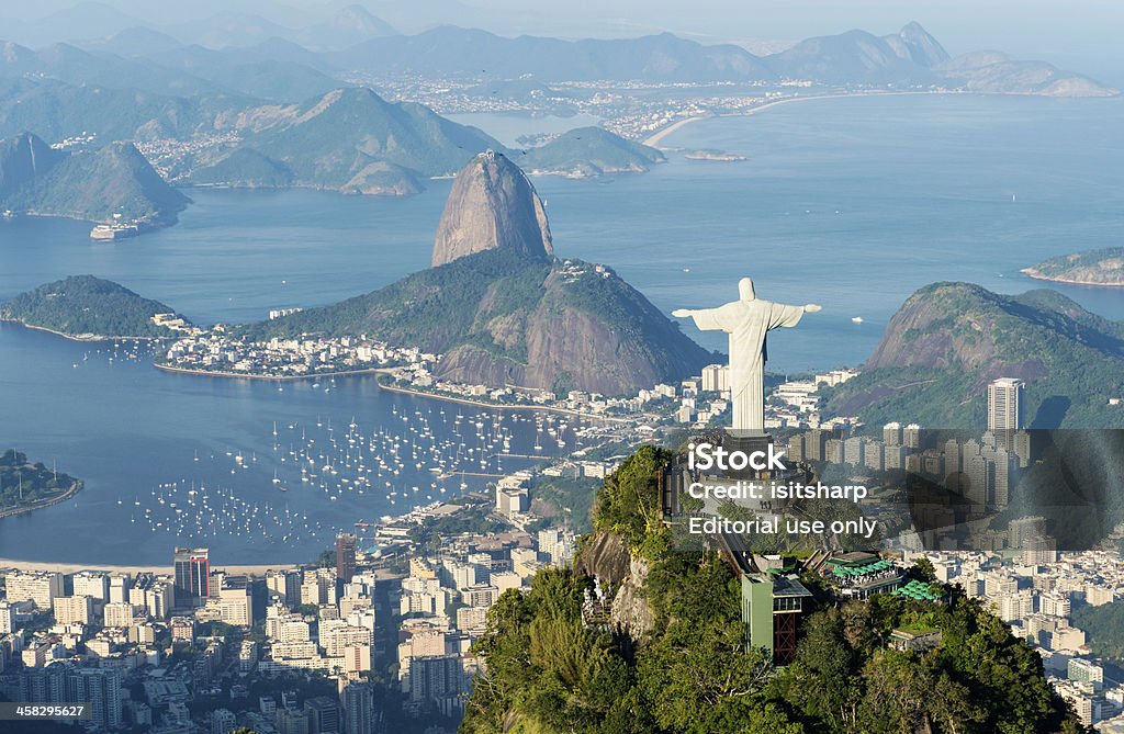 Vista aérea do Rio de Janeiro, marcos - Foto de stock de Rio de Janeiro royalty-free