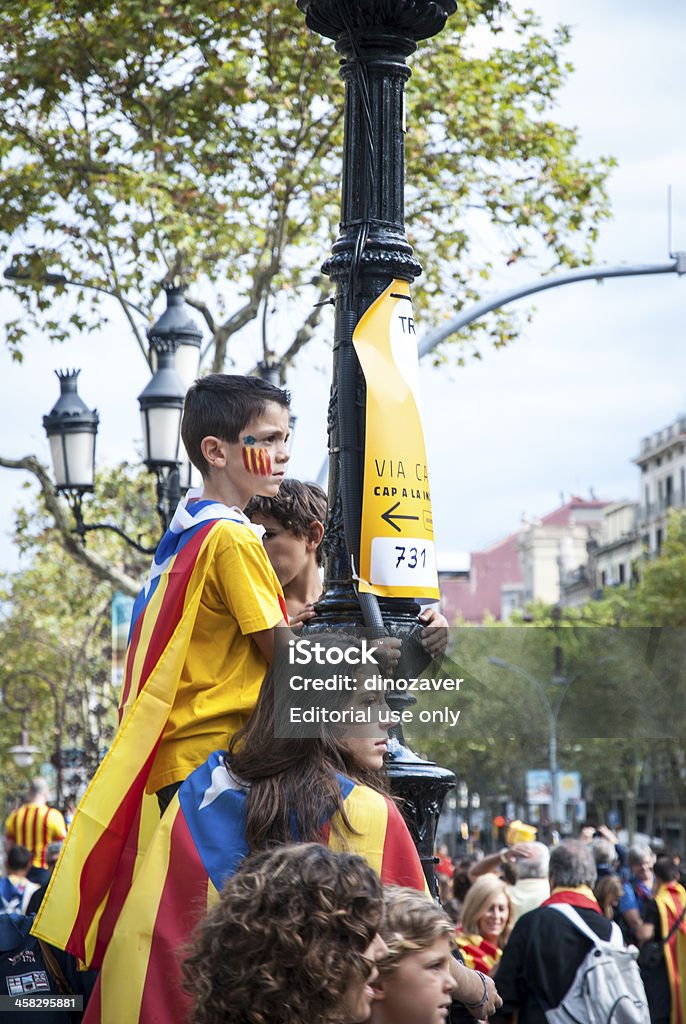 Catalan trajet dure l'indépendance de la Catalogne - Photo de Banderole - Signalisation libre de droits