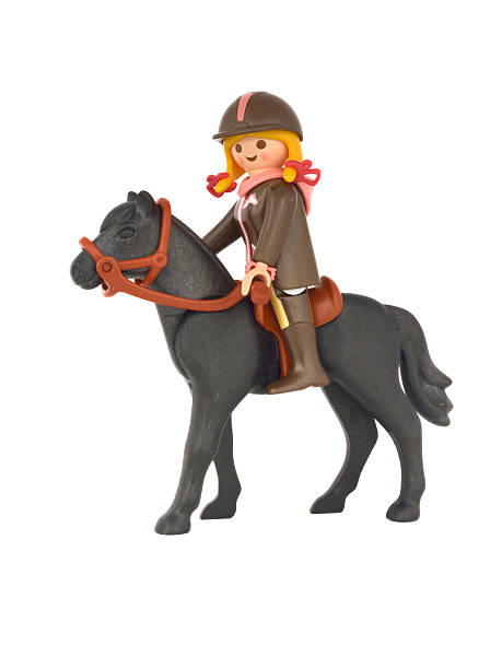 Playmobil horse rider stock photo