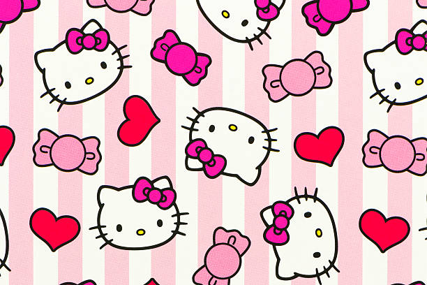 Hello Kitty Pattern stock photo