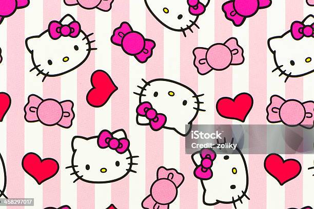 Hello Kitty Pattern Stock Photo - Download Image Now - Hello Kitty, Sanrio, Domestic Cat