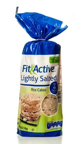 Active Rice Cake Fit Active Light Salted Rice Cakes Package Stock Photo - Download Image ...