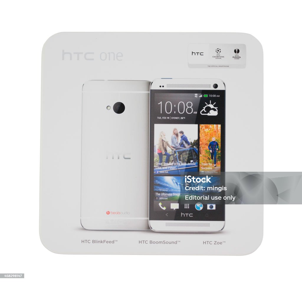 HTC One 스마트폰 이메일함 - 로열티 프리 디자인 스톡 사진